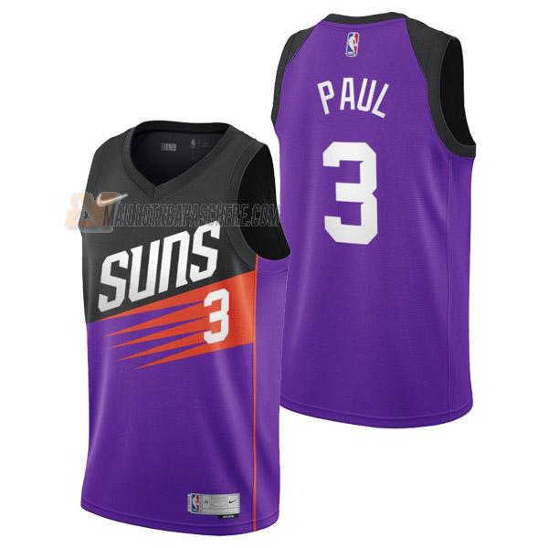 maillot chris paul phoenix suns de 3 homme mauve earned edition 2022