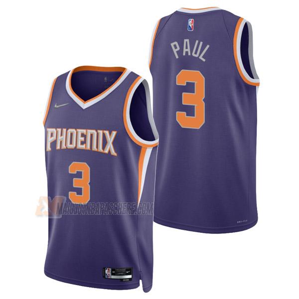 maillot chris paul phoenix suns de 3 homme mauve icon edition 2022