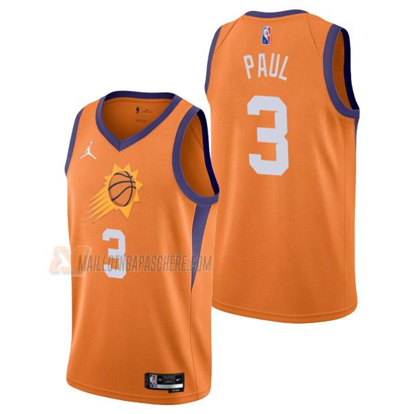 maillot chris paul phoenix suns de 3 homme orange statement edition 2022