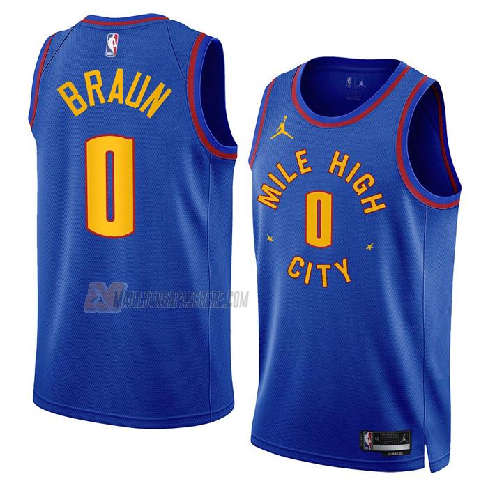 maillot christian braun denver nuggets de 0 homme bleu statement edition 2023