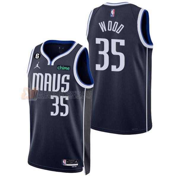 maillot christian wood dallas mavericks de 35 homme bleu marine statement edition 2023