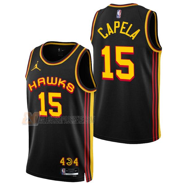 maillot clint capela atlanta hawks de 15 homme noir statement edition 2023