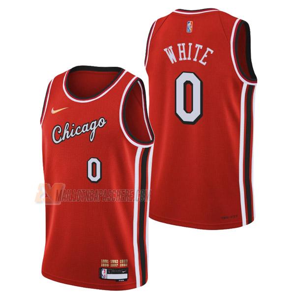 maillot coby white chicago bulls de 0 homme rouge city edition 2022