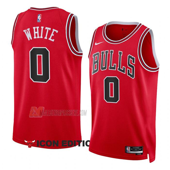 maillot coby white chicago bulls de 0 homme rouge icon edition 2023