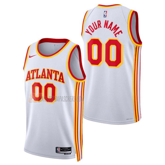 maillot custom atlanta hawks de homme blanc association edition 2023