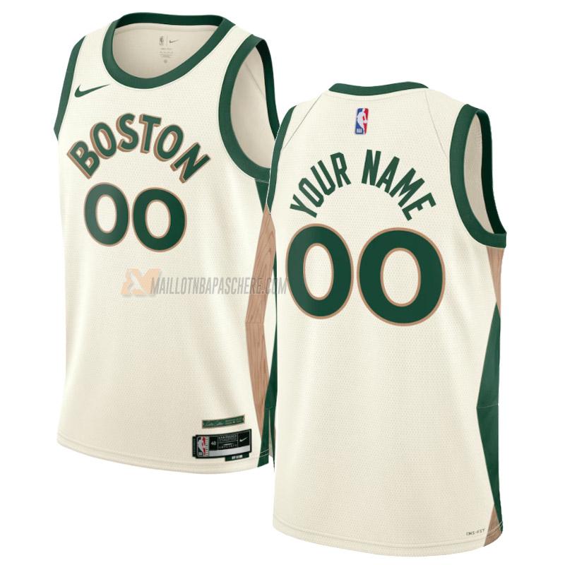 maillot custom boston celtics de 0 homme jaune city edition 2023-24