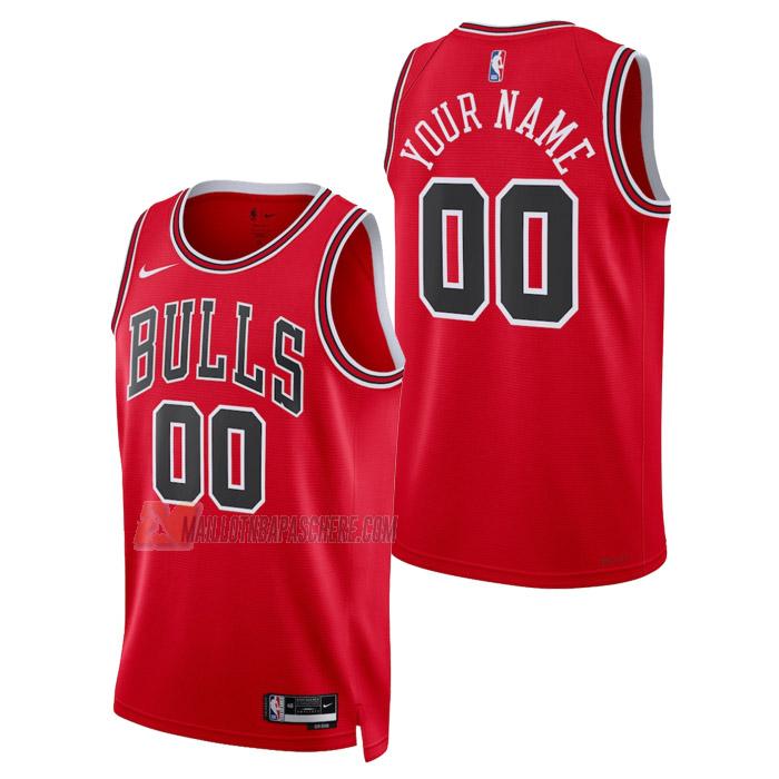 maillot custom chicago bulls de homme rouge icon edition 2023