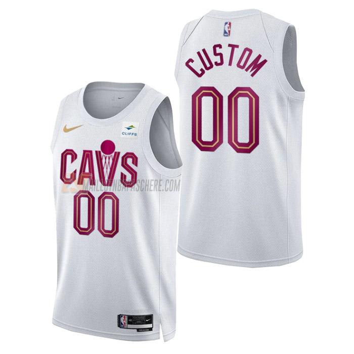 maillot custom cleveland cavaliers de homme blanc association edition 2023