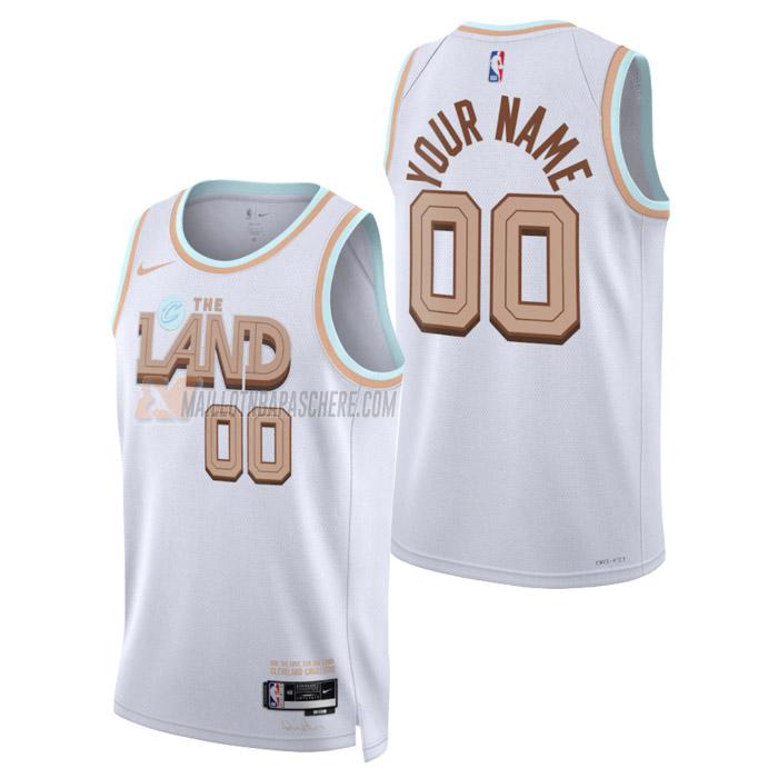 maillot custom cleveland cavaliers de homme blanc city edition 2023