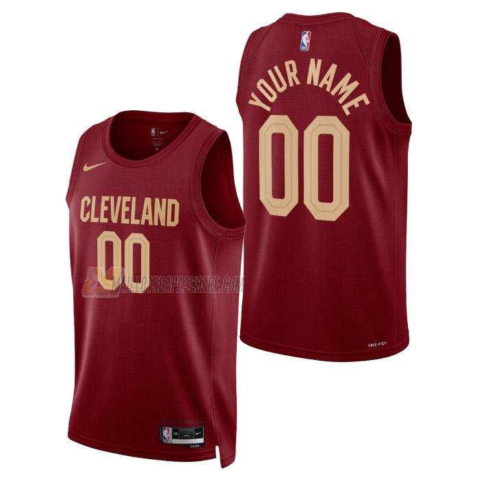 maillot custom cleveland cavaliers de homme rouge icon edition 2023