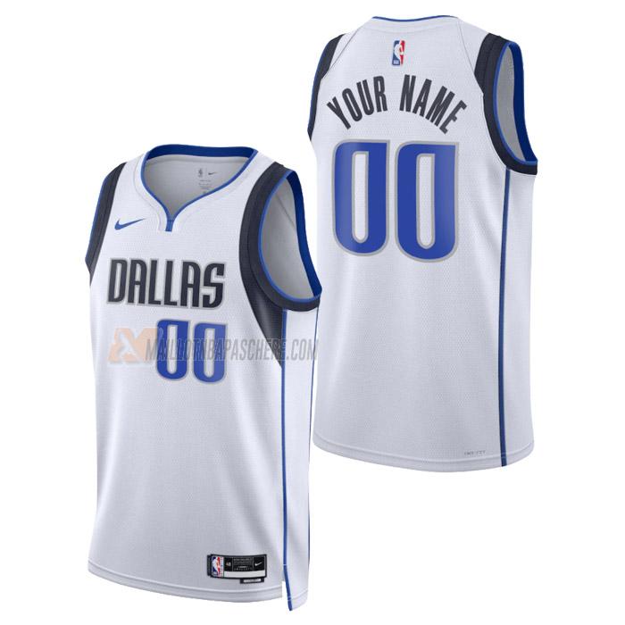 maillot custom dallas mavericks de homme blanc association edition 2023