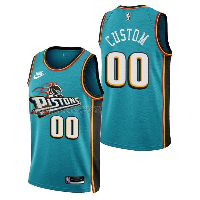 maillot custom detroit pistons de homme vert classic edition 2023