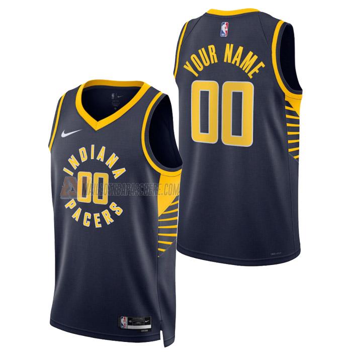 maillot custom indiana pacers de homme bleu marine icon edition 2023