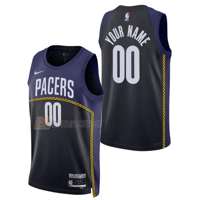 maillot custom indiana pacers de homme noir city edition 2023