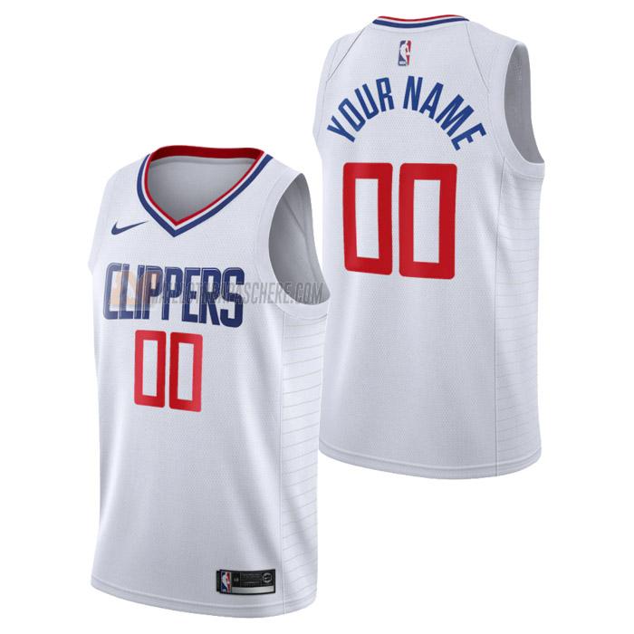 maillot custom los angeles clippers de homme blanc association edition 2023