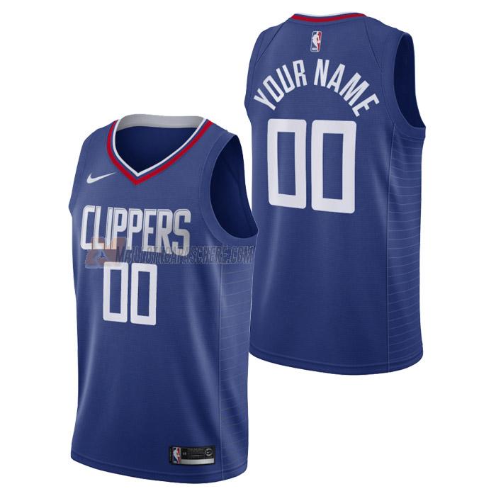 maillot custom los angeles clippers de homme bleu icon edition 2023