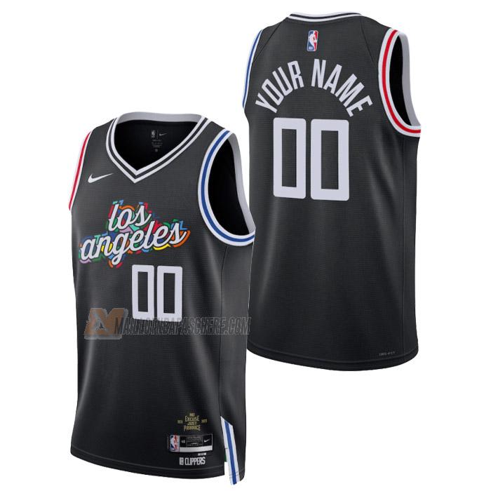 maillot custom los angeles clippers de homme noir city edition 2023