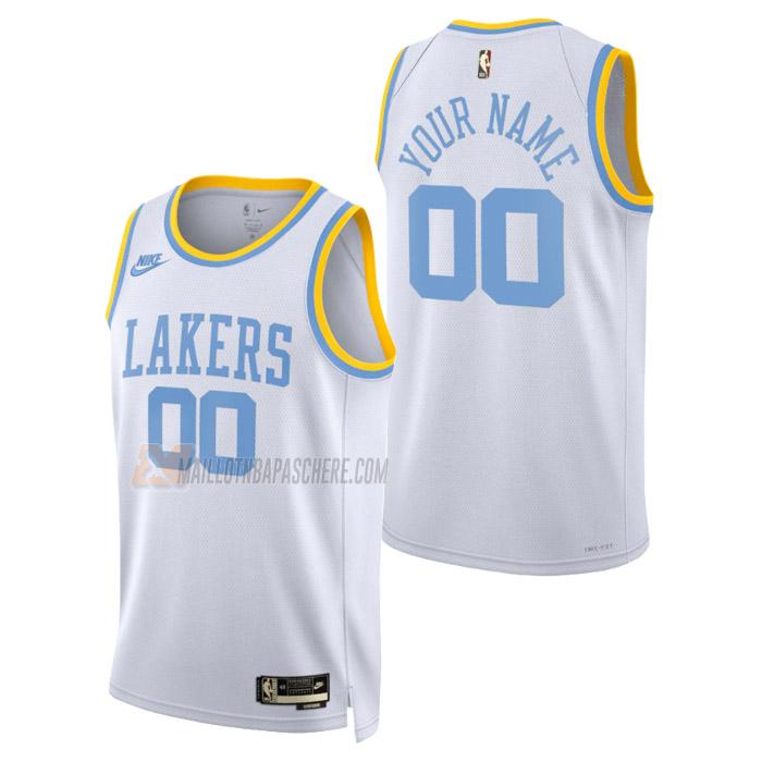 maillot custom los angeles lakers de homme blanc classic edition 2023