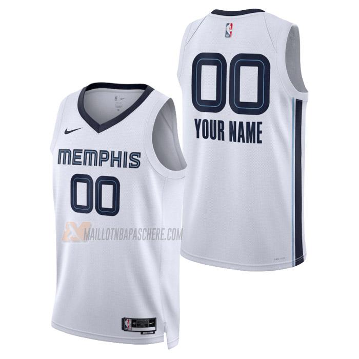 maillot custom memphis grizzlies de homme blanc association edition 2023