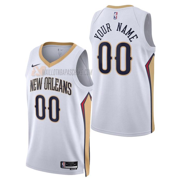 maillot custom new orleans pelicans de homme blanc association edition 2023