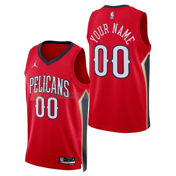 maillot custom new orleans pelicans de homme rouge statement edition 2023