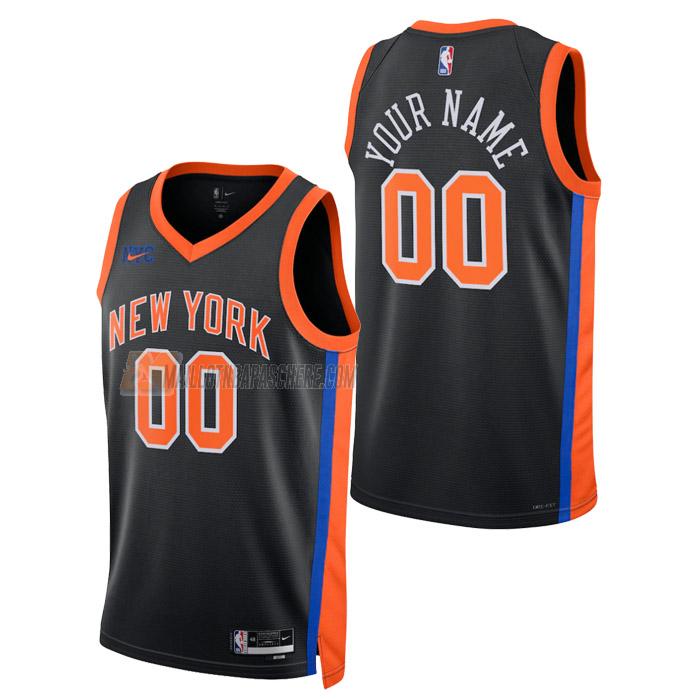 maillot custom new york knicks de homme noir city edition 2023