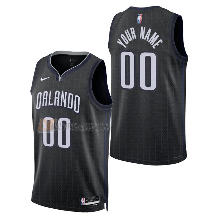 maillot custom orlando magic de homme noir city edition 2023