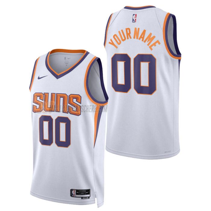 maillot custom phoenix suns de homme blanc association edition 2023