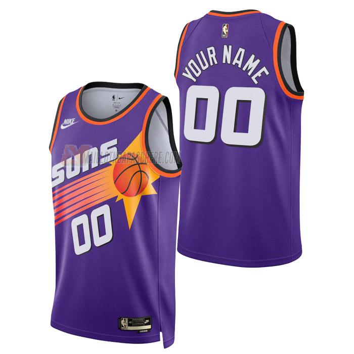 maillot custom phoenix suns de homme mauve classic edition 2023