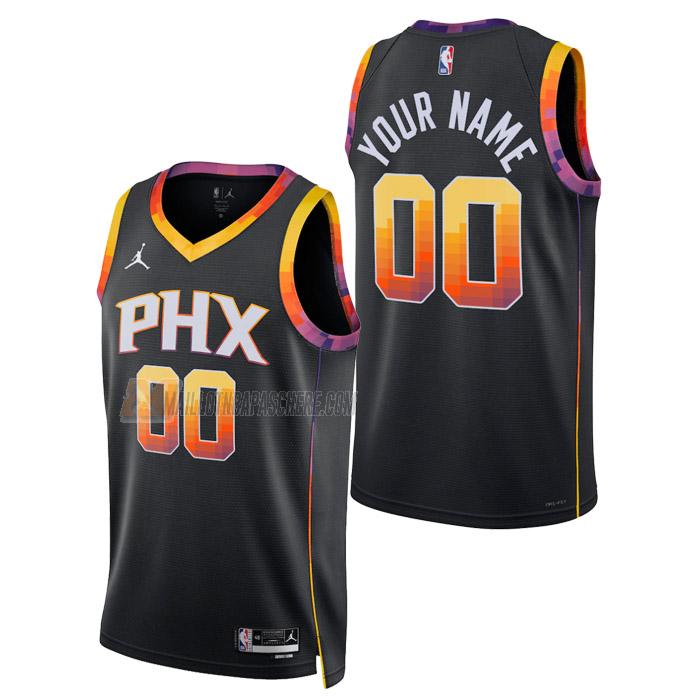 maillot custom phoenix suns de homme noir statement edition 2023