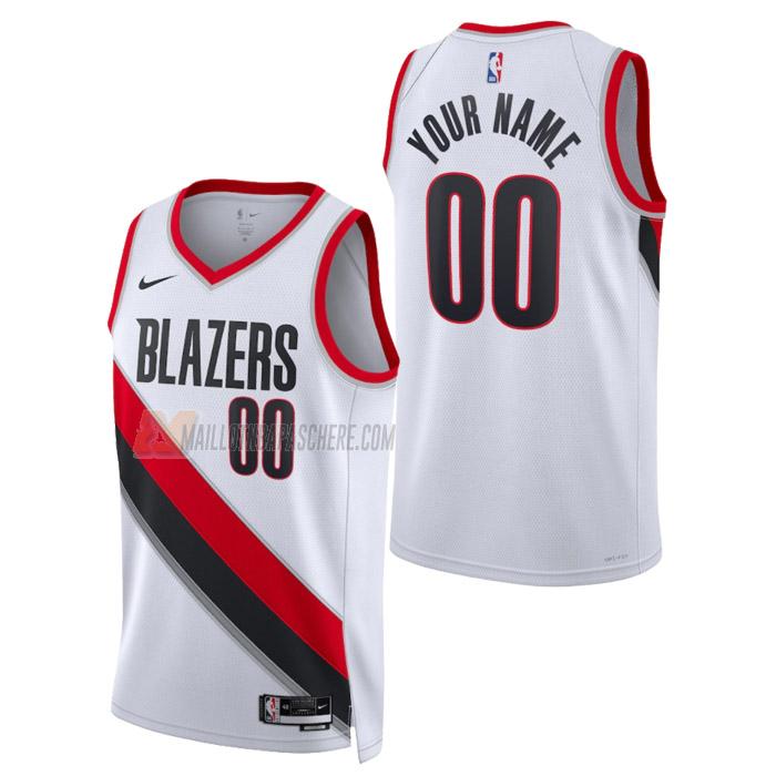 maillot custom portland trail blazers de homme blanc association edition 2023