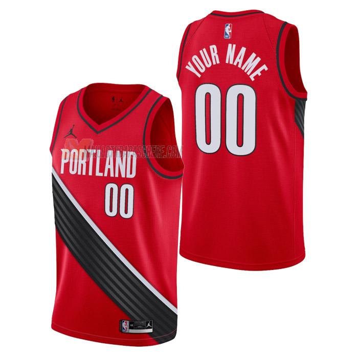 maillot custom portland trail blazers de homme rouge statement edition 2023