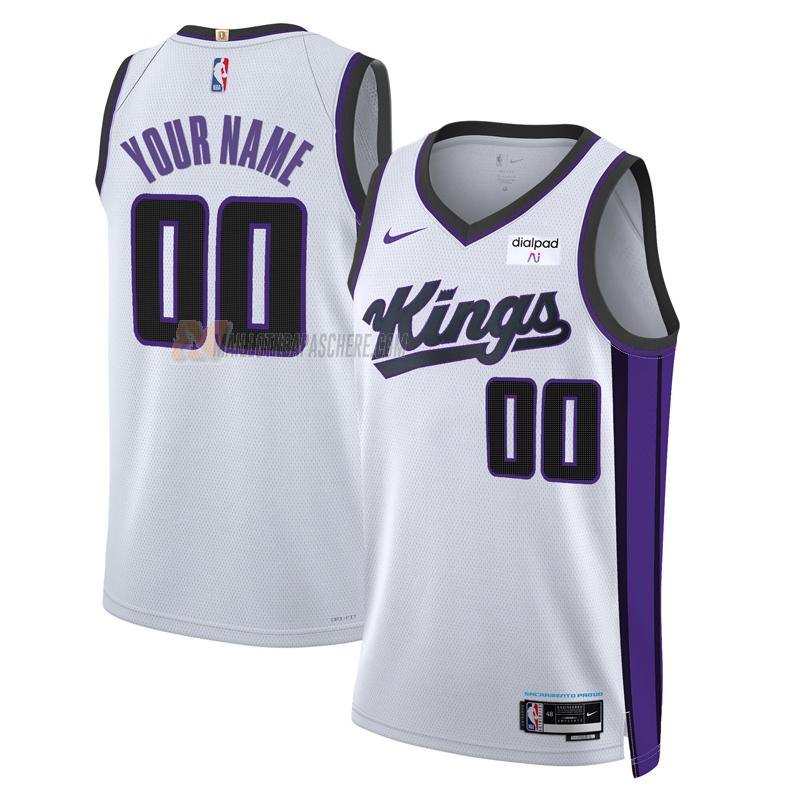 maillot custom sacramento kings de homme blanc association edition 2023-24