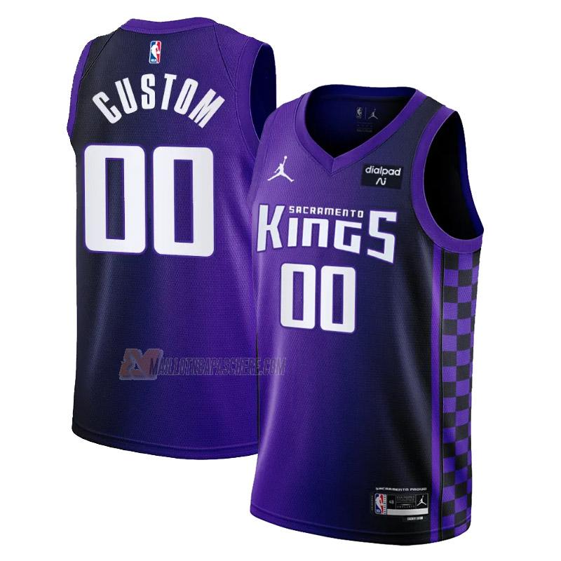 maillot custom sacramento kings de homme violet statement edition 2023-24