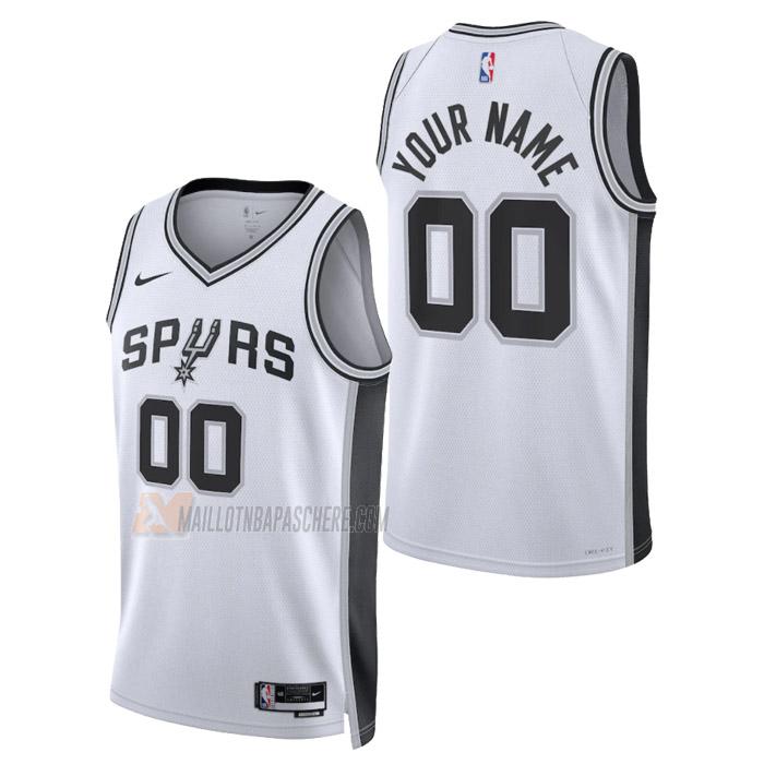 maillot custom san antonio spurs de homme blanc association edition 2023