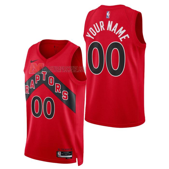 maillot custom toronto raptors de homme rouge icon edition 2023