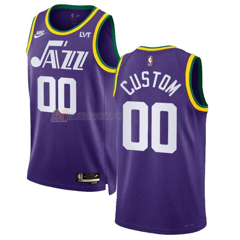 maillot custom utah jazz de 0 homme violet classic edition 2023-24