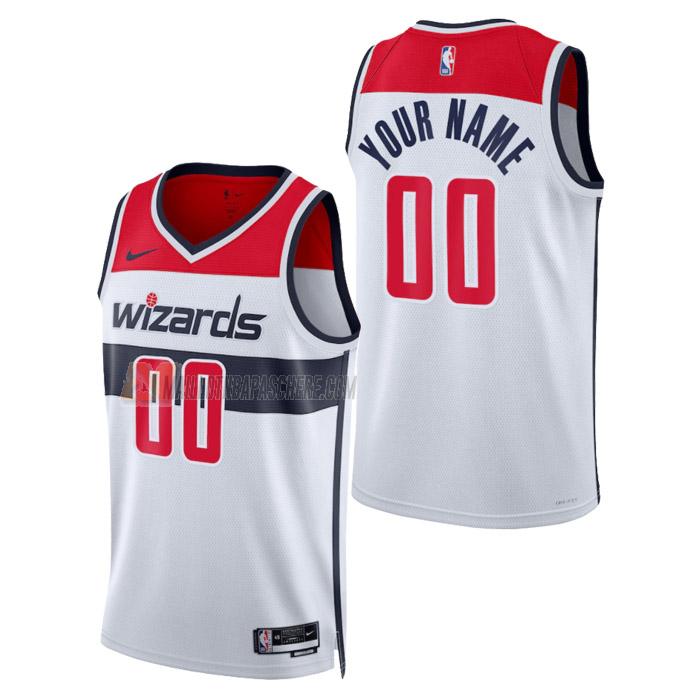 maillot custom washington wizards de homme blanc association edition 2023