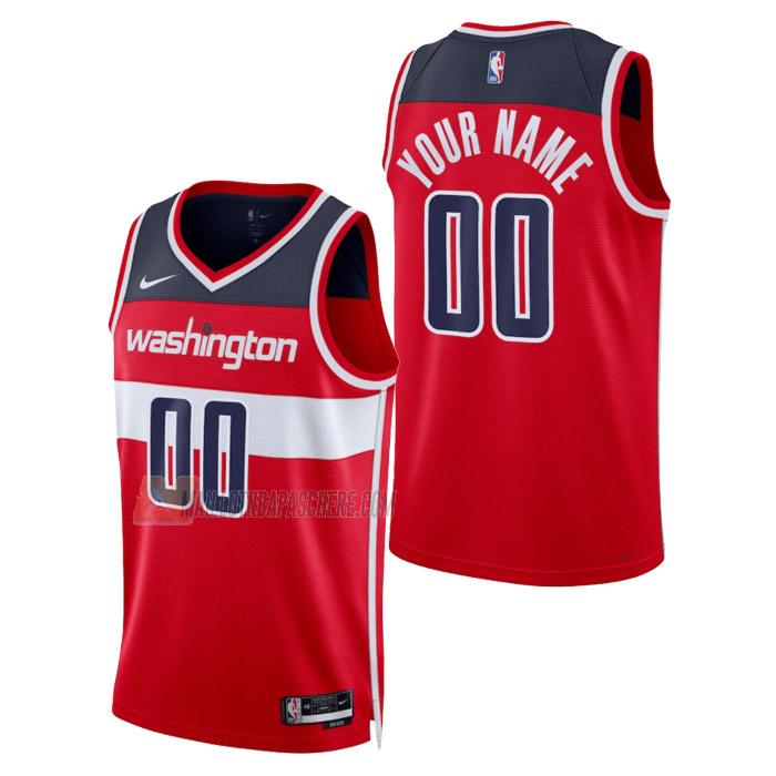 maillot custom washington wizards de homme rouge icon edition 2023