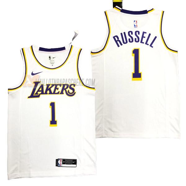 maillot d'angelo russell los angeles lakers de 1 homme blanc association edition 2023