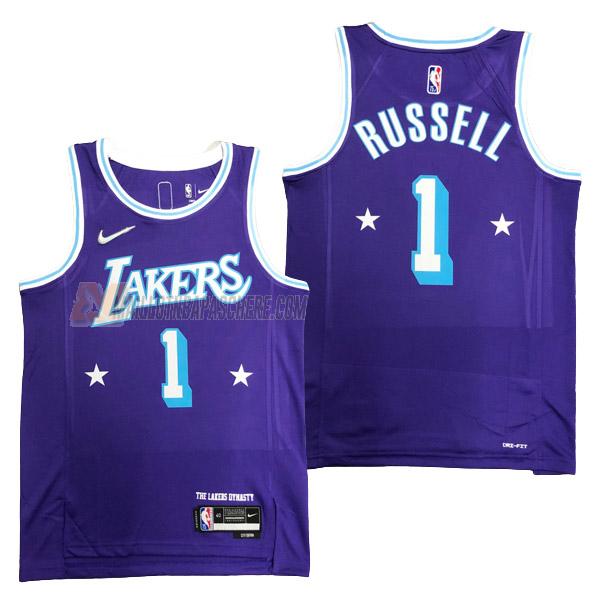 maillot d'angelo russell los angeles lakers de 1 homme violet city edition 2022