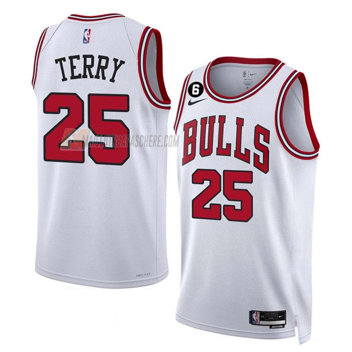 maillot dalen terry chicago bulls de 25 homme blanc association edition 2023