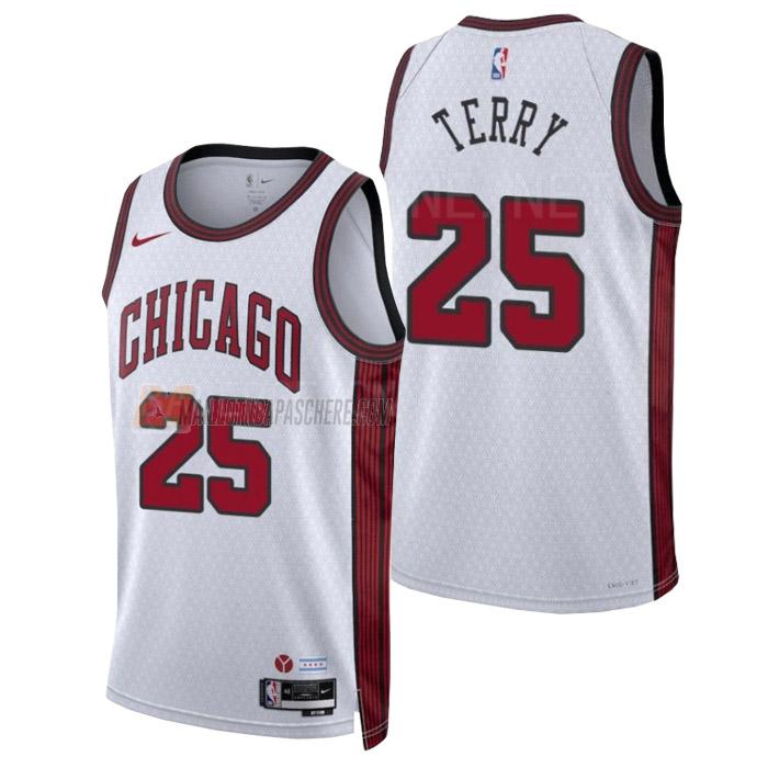 maillot dalen terry chicago bulls de 25 homme blanc city edition 2023