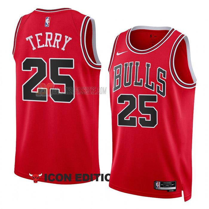 maillot dalen terry chicago bulls de 25 homme rouge icon edition 2023