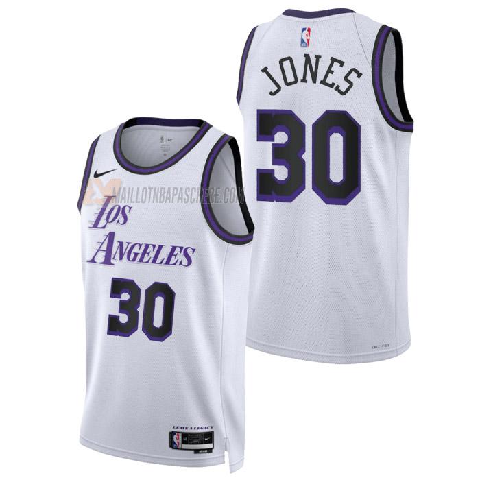 maillot damian jones los angeles lakers de 30 homme blanc city edition 2023