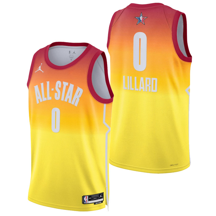 maillot damian lillard nba all-star de 0 homme arancia 2023