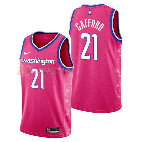 maillot daniel gafford washington wizards de 21 homme rose city edition 2023