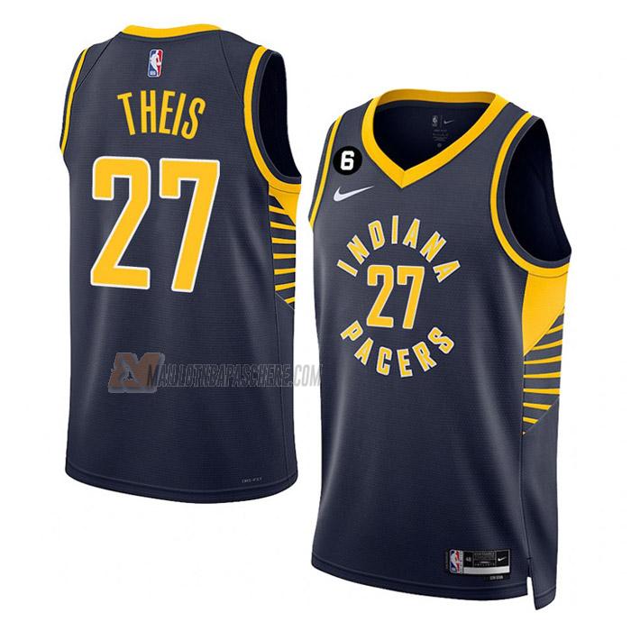 maillot daniel theis indiana pacers de 27 homme bleu marine icon edition 2023