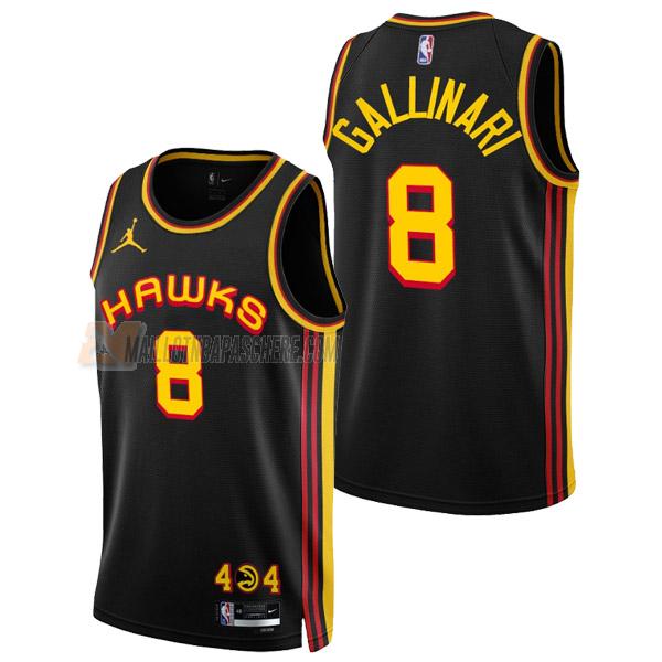 maillot danilo gallinari atlanta hawks de 8 homme noir statement edition 2023