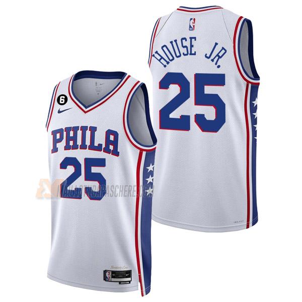 maillot danuel house jr philadelphia 76ers de 25 homme blanc association edition 2023